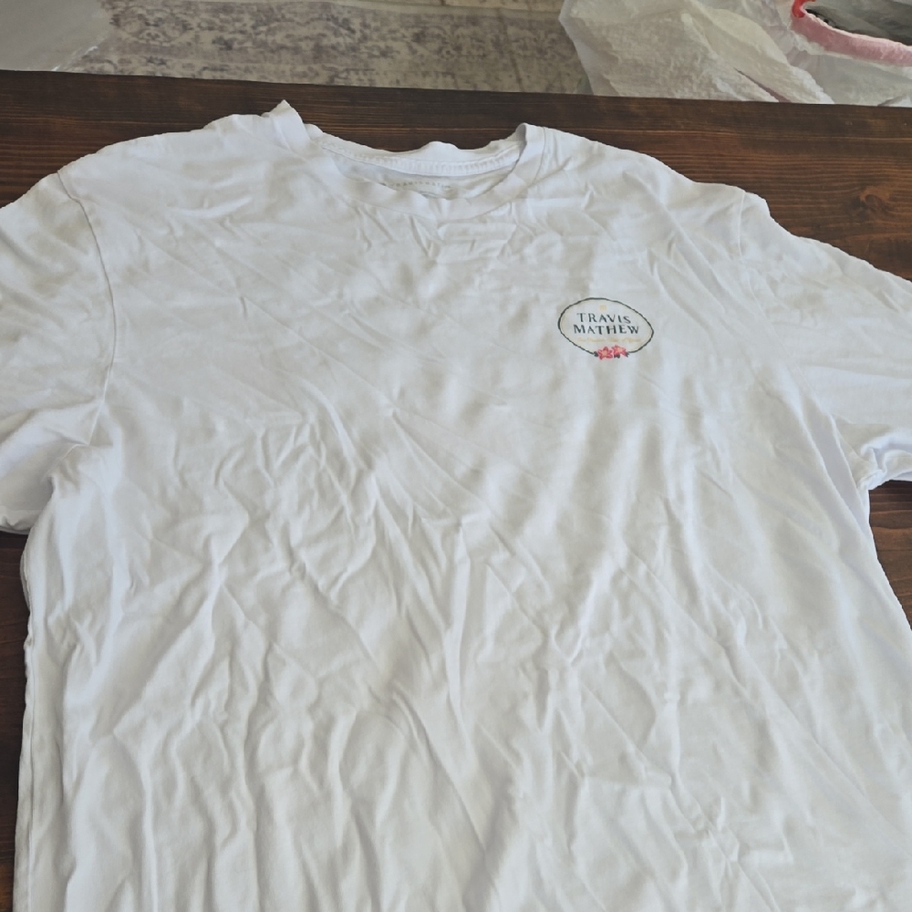 Travis Mathew White Short Sleeve Tee
